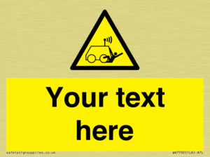 Custom warning run over by operator controlled machine